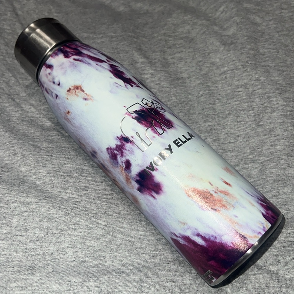 Tie Dye Swirl Ivory Ella Water Bottle